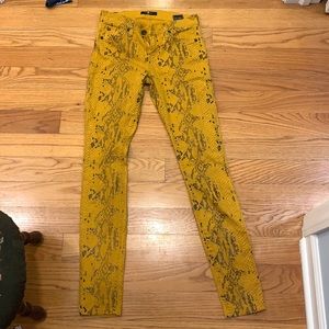 7 For All Man Snakeskin Jeans
